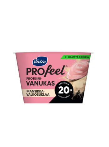 Протеиновый пудинг Valio PROfeel 180 г со вкусом клубники и белого шоколада без лактозы