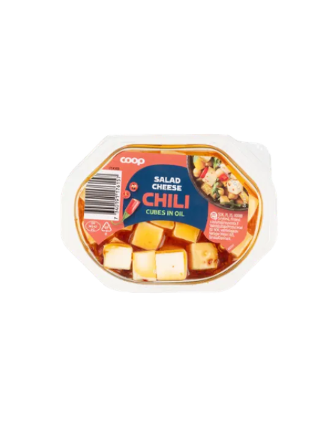 Сырные кубики для салата с перцем чили Coop salaattijuustokuutio chili 100/70 г