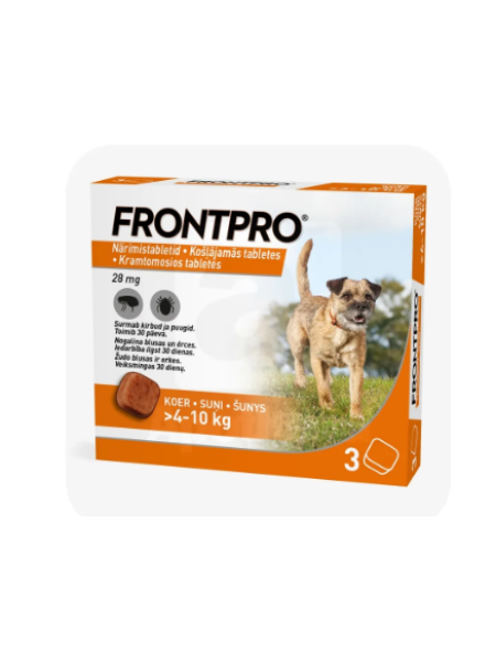 Жевательные таблетки FRONTPRO 28 мг N3 (4-10 кг)