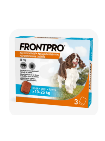 Жевательные таблетки FRONTPRO 68 мг N3 (10-25 кг)