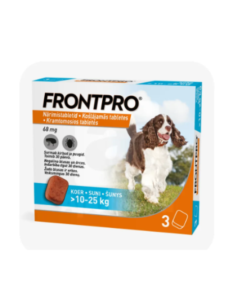 Жевательные таблетки FRONTPRO 68 мг N3 (10-25 кг) 