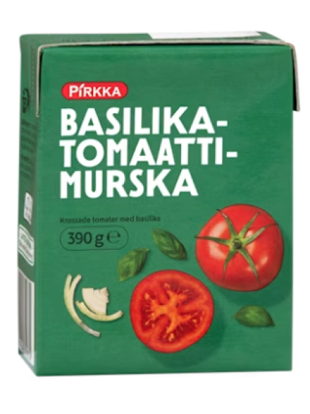 Томатное пюре с базиликом Pirkka basilikatomaattimurska 390 г