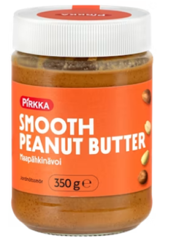 Бархатисто-гладкая арахисовая паста Pirkka Smooth Peanut Butter maapähkinävoi 350 г