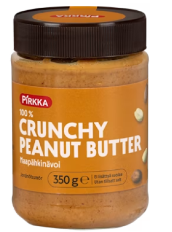 Хрустящяя арахисовая паста Pirkka 100% Crunchy Peanut Butter maapähkinävoi 350 г
