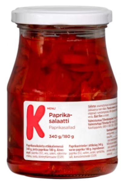 Салат из перца K-Menu paprikasalaatti 340г/180г