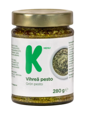 Зеленый песто K-Menu vihreä pesto 280г