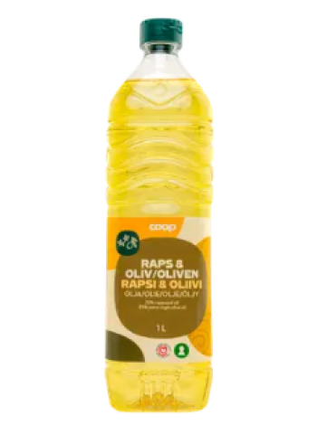 Смесь рапсового и оливкового масла Coop rapsi-oliiviöljyseos 1 л
