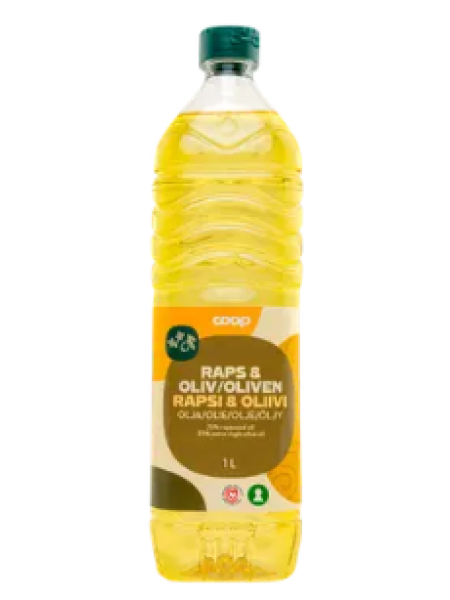 Смесь рапсового и оливкового масла Coop rapsi-oliiviöljyseos 1 л