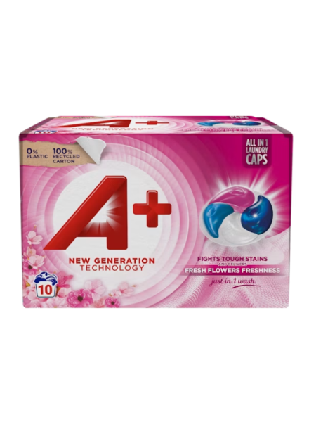 Капсулы для стирки белья A+ Active4 Caps Fresh Flowers 10 шт