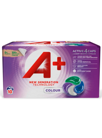Капсулы для стирки цветного белья A+ Active4 Caps Colour 10 шт