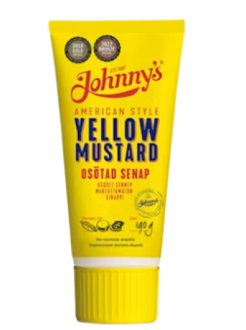 Классическая несладкая горчица Johnnys Sinappi Yellow Mustard 190 г