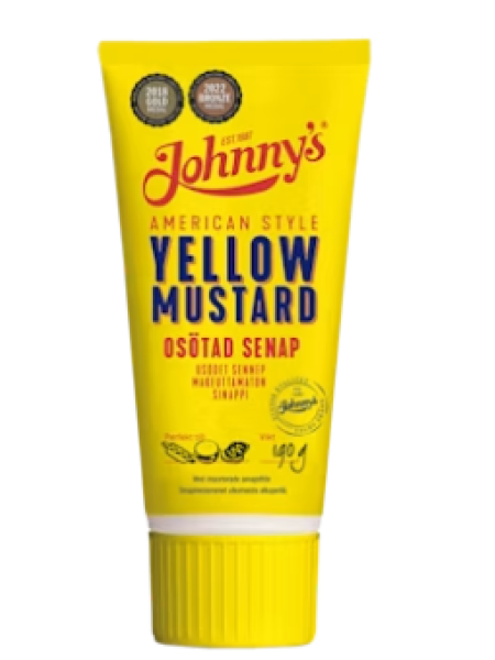 Классическая несладкая горчица Johnnys Sinappi Yellow Mustard 190 г