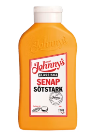 Горчица сладко-острая Johnny's sinappi makea-väkevä 500 г