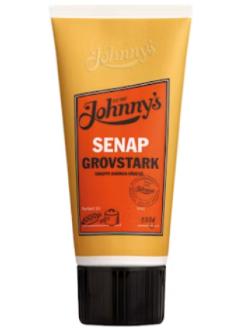 Горчица крупнозернистая Johnny's sinappi karkea-väkevä 200 г с насыщенным вкусом