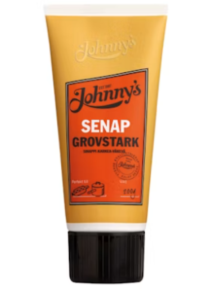 Горчица крупнозернистая Johnny's sinappi karkea-väkevä 200 г с насыщенным вкусом