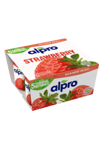 Соевый йогурт с клубникой Alpro mansikka soijavalmiste 4x125 г