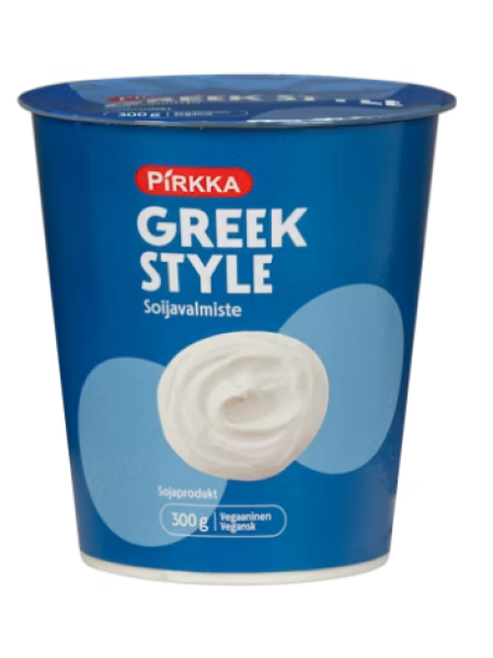 Соевый пйогурт в греческом стиле Pirkka Greek style soijavalmiste maustamaton 300 г