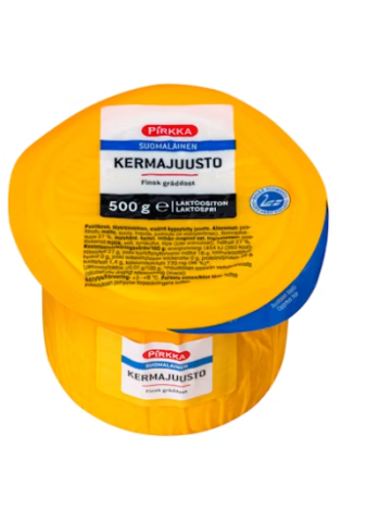 Финский сливочный сыр Pirkka kermajuusto 500г безлактозный
