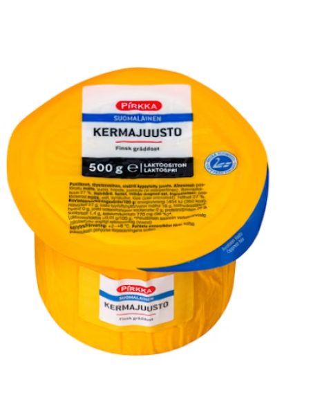 Финский сливочный сыр Pirkka kermajuusto 500г безлактозный