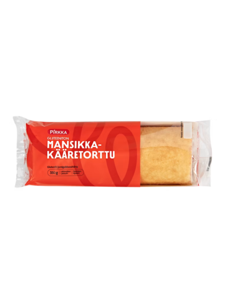 Безглютеновый рулет с клубникой Pirkka gluteeniton mansikkakääretorttu 350 г