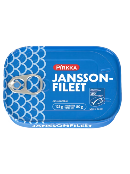 Филе сельди Pirkka janssonfileet MSC 125/80г