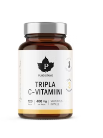Препарат при усталости и истощения Puhdistamo Tripla C-vitamiini 120 шт