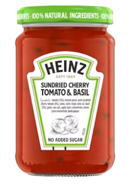 Соус для пасты Heinz pastakastike kirsikkatomaatti & basilika 350 г помидорами черри и базиликом