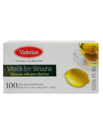 Зеленый чай с натуральным лимонным ароматом Victorian 100 шт