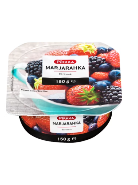 Мягкий творожный десерт Pirkka marjarahka 150 г лесные ягоды