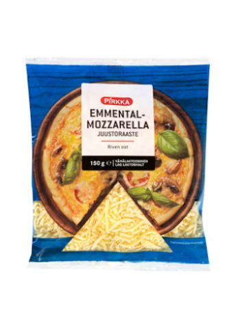 Тертый сыр эмменталь-моцарелла Pirkka emmental-mozzarella 150г
