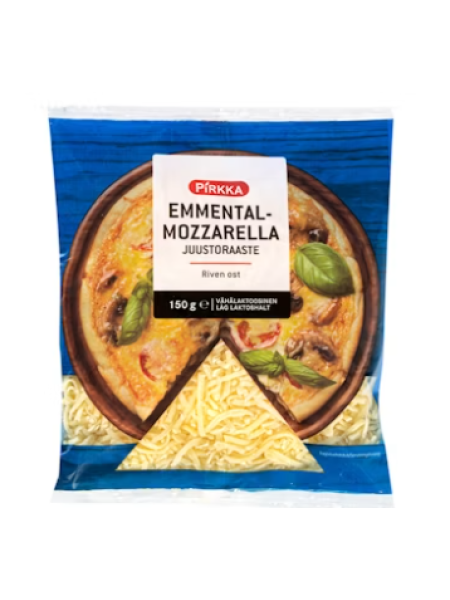 Тертый сыр эмменталь-моцарелла Pirkka emmental-mozzarella 150г