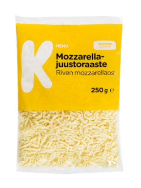 Тертый сыр моцарелла K-Menu mozzarellajuustoraaste 250 г