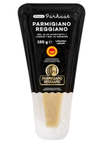 Сыр твердый Пармиджано Реджано Pirkka Parhaat Parmigiano Reggiano DOP 150г без лактозы