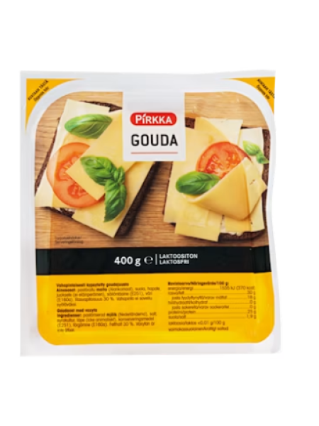 Сыр гауда Pirkka gouda 400 г с низким содержанием лактозы