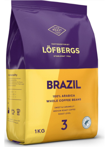 Кофе в зернах Lofbergs Brazil 1000 г