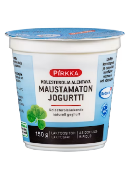 Йогурт для снижения уровня холестерина Pirkka Reducol jogurtti maustamaton 150 г без лактозы 