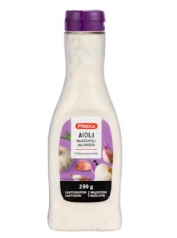 Чесночный майонез Pirkka Aioli valkosipulimajoneesi 250 г без лактозы