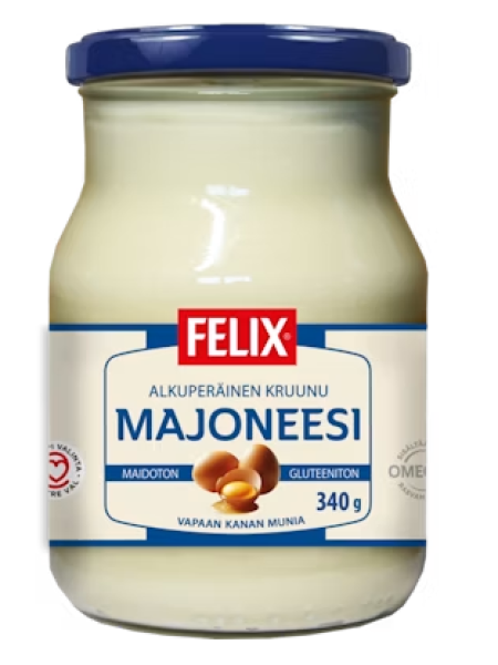 Майонез без лактозы Felix Kruunu majoneesi 340 г в стекле