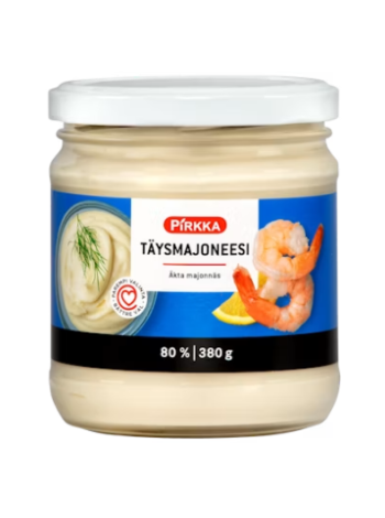 Майонез жирный 80% Pirkka Täysmajoneesi 380 г