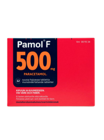 Лечение боли и лихорадки PAMOL F 500 мг 12 шт