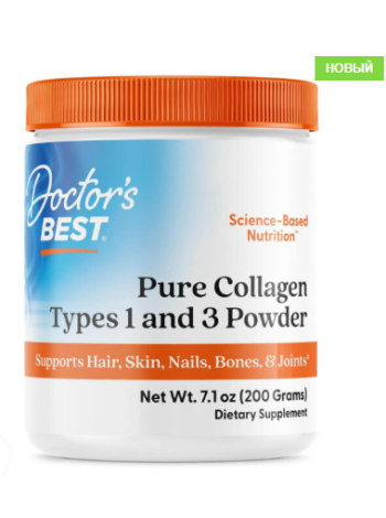 Биологически активная добавка Doctor’s BEST Pure Collagen Types 1 and 3 Powder 200 г коллагена 1 и 3 типа