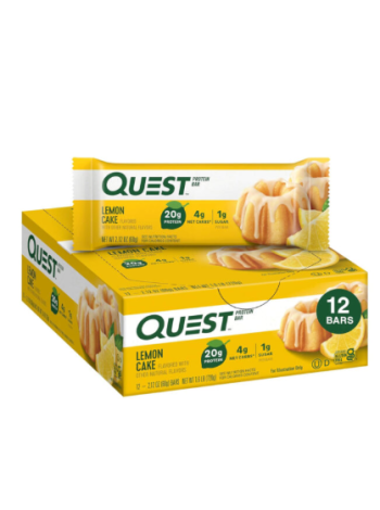 Протеиновый батончик QUEST PROTEIN BAR Lemon Cake 12 x 60 г лимонный кекс