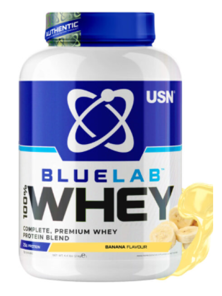 Сывороточный протеин USN BLUELAB 100% WHEY Banana 2 кг банан