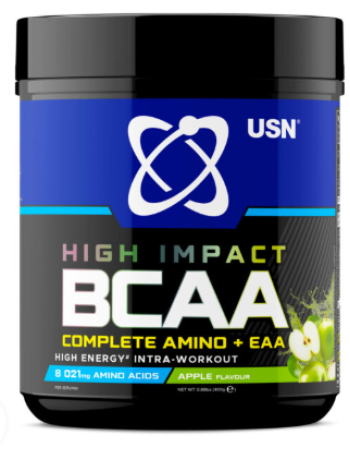Добавка для поддержания уровня энергии USN HIGH IMPACT BCAA COMPLETE AMINO + EAA 400 г  яблоко 