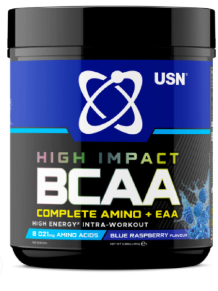 Добавка  для поддержания уровня энергии USN HIGH IMPACT BCAA COMPLETE AMINO + EAA 400 г  Голубая малина