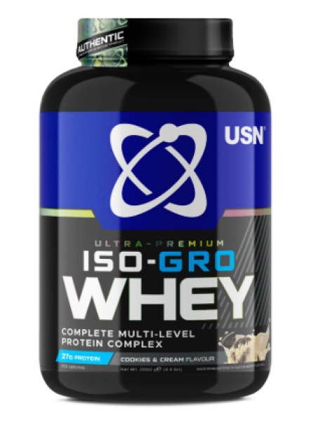 Добавка для наращивания мышечной массы USN ISO-GRO WHEY Cookies & Cream 2кг