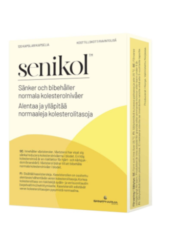 Биологически активная добавка SENIKOL 120 капсул для снижения высокого уровня холестерина 