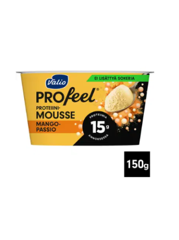 Протеиновый пудинг Valio PROfeel proteiinimousse mango-passio 150г со вкусом манго и маракуйи