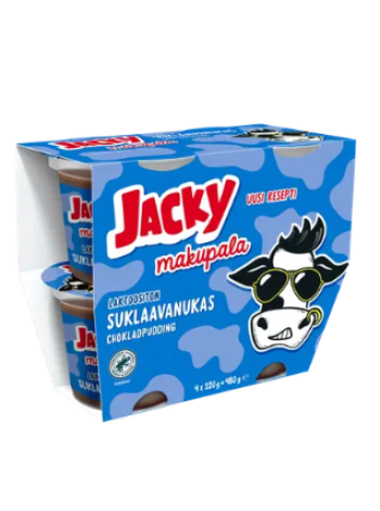 Шоколадный пудинг Jacky Makupala laktoositon suklaavanukas 4х120г