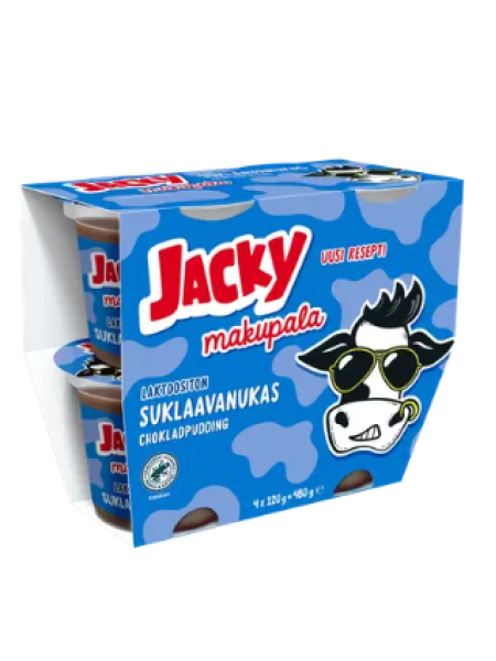 Шоколадный пудинг Jacky Makupala laktoositon suklaavanukas 4х120г